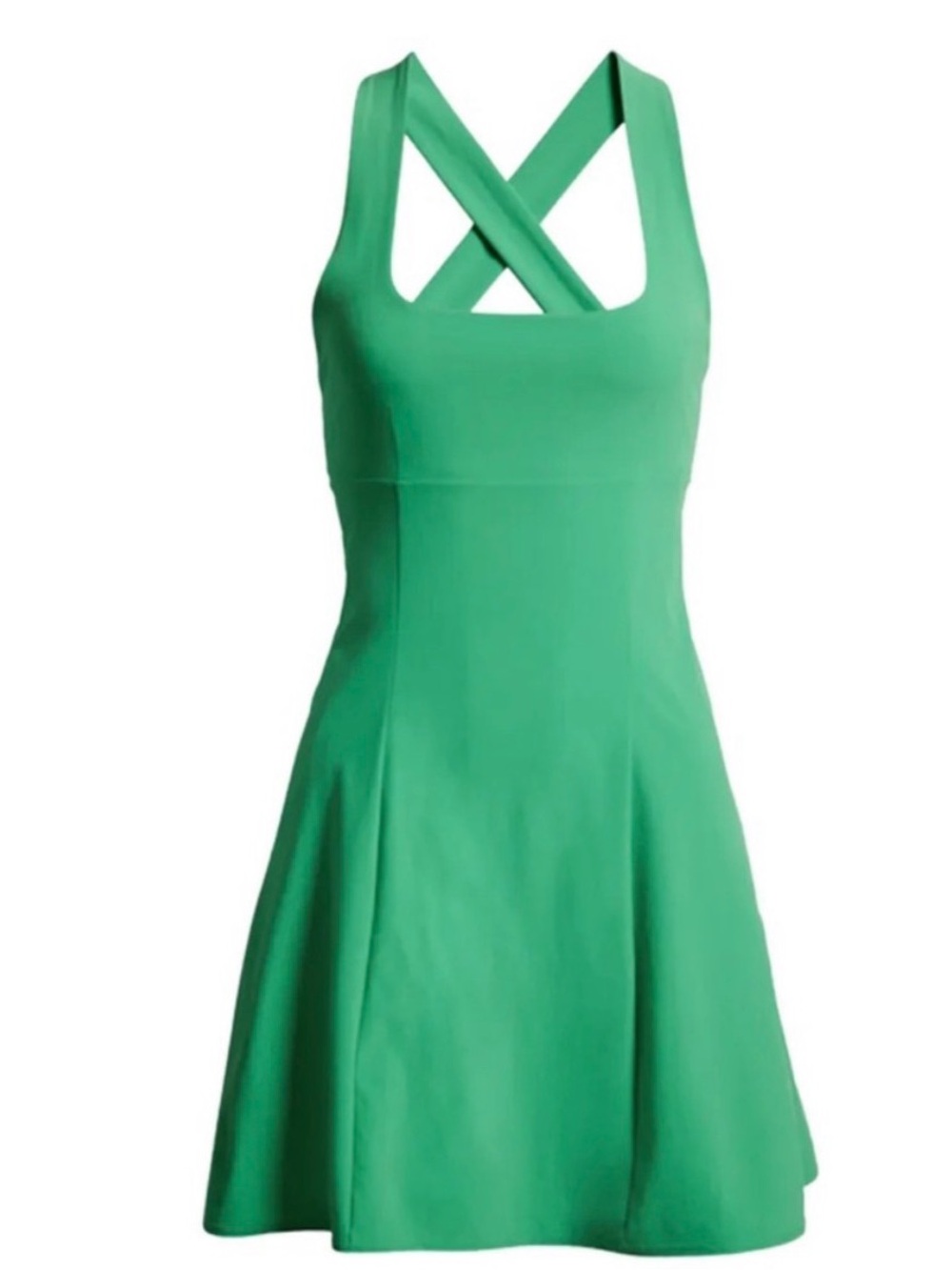 OUTDOOR VOICES Cross Back Tennis Minidress in Green Size Small